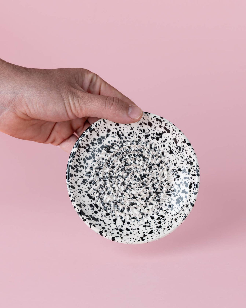 Ceramic Garlic Grater Plate - Small Black & White - Galaxy