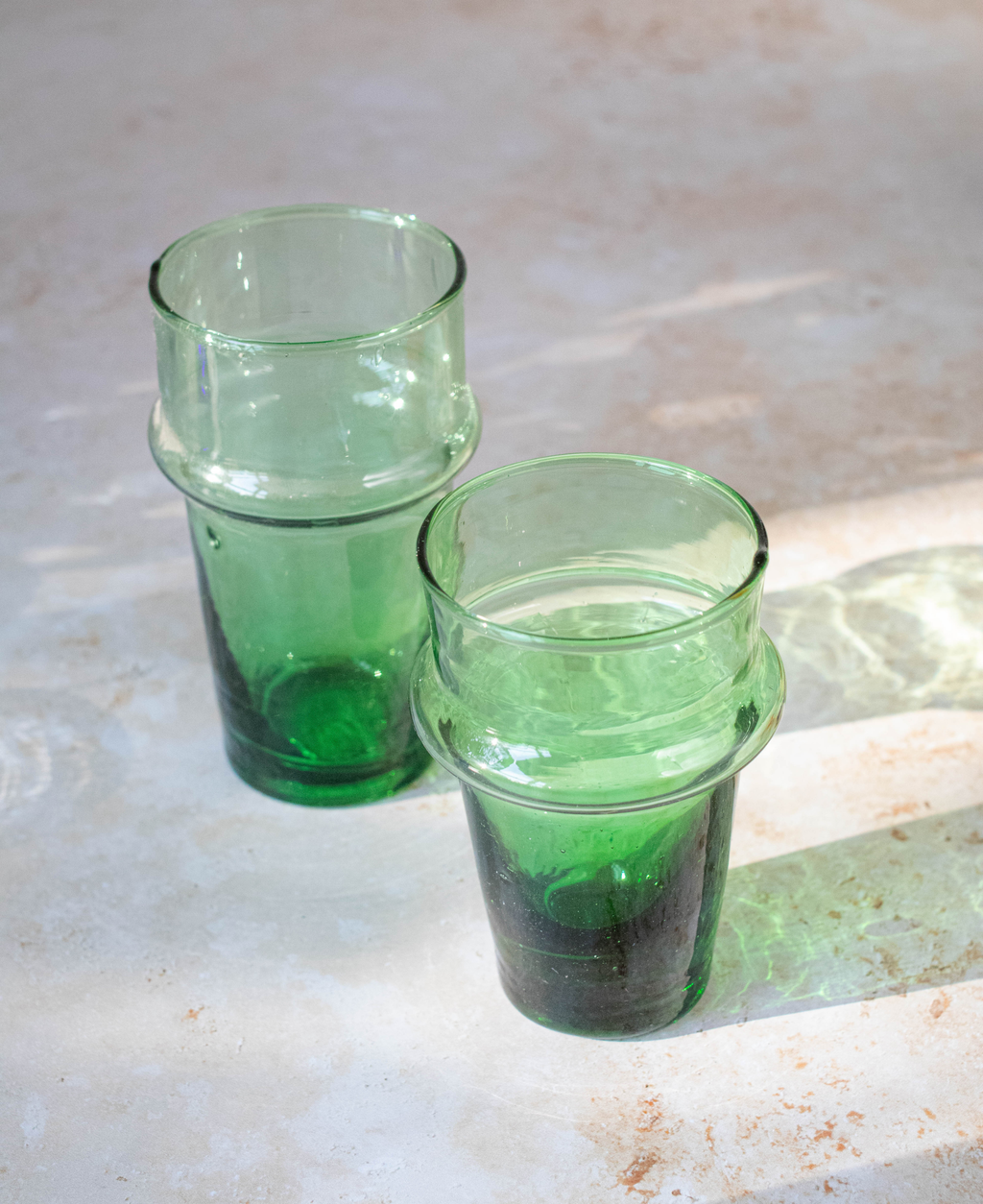 Moroccan Beldi Glassware - Green