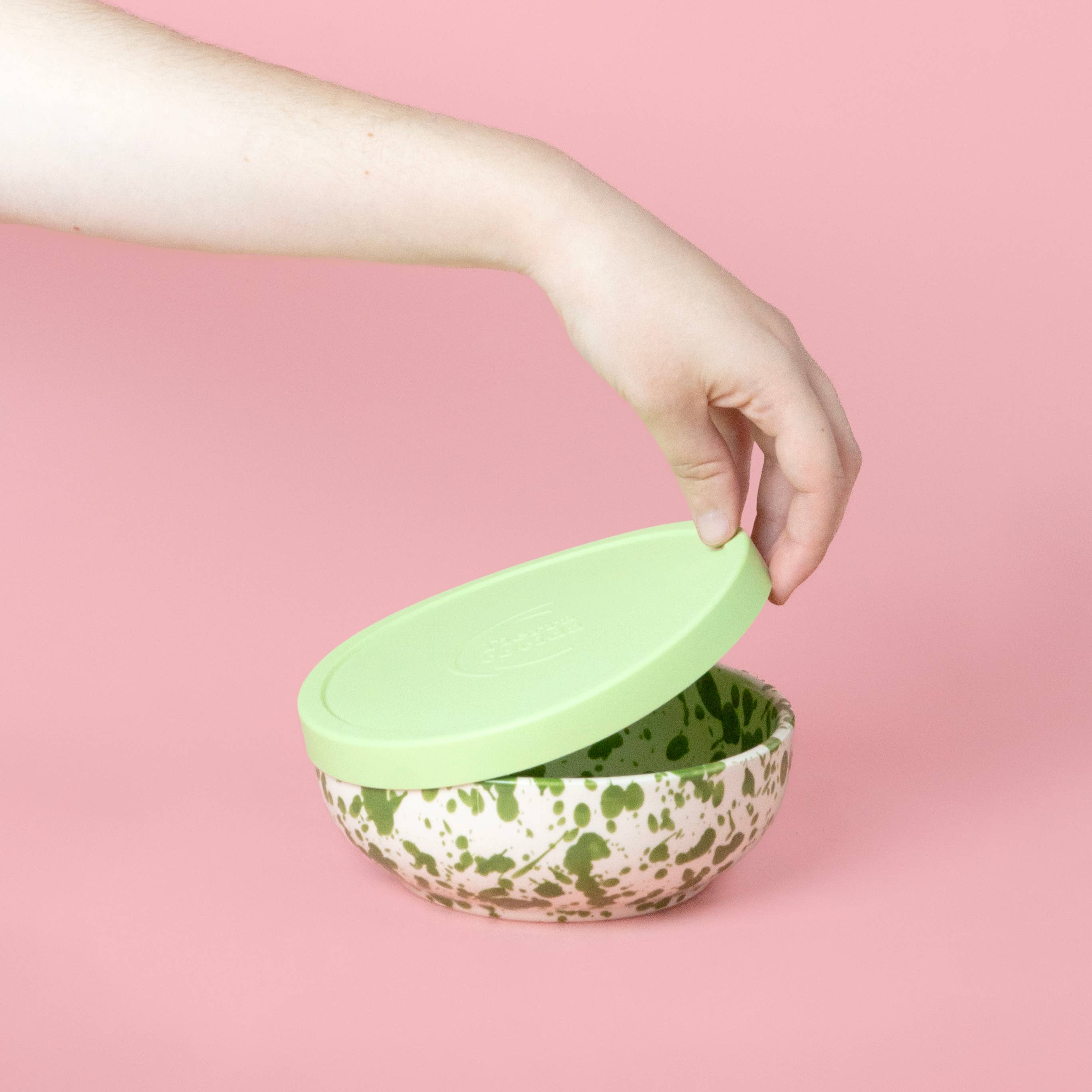 Garlic Grater Plate - Medium Ceramic Green - Moss
