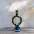 Handmade Moroccan Green Ceramic Candle Holder 20 cm