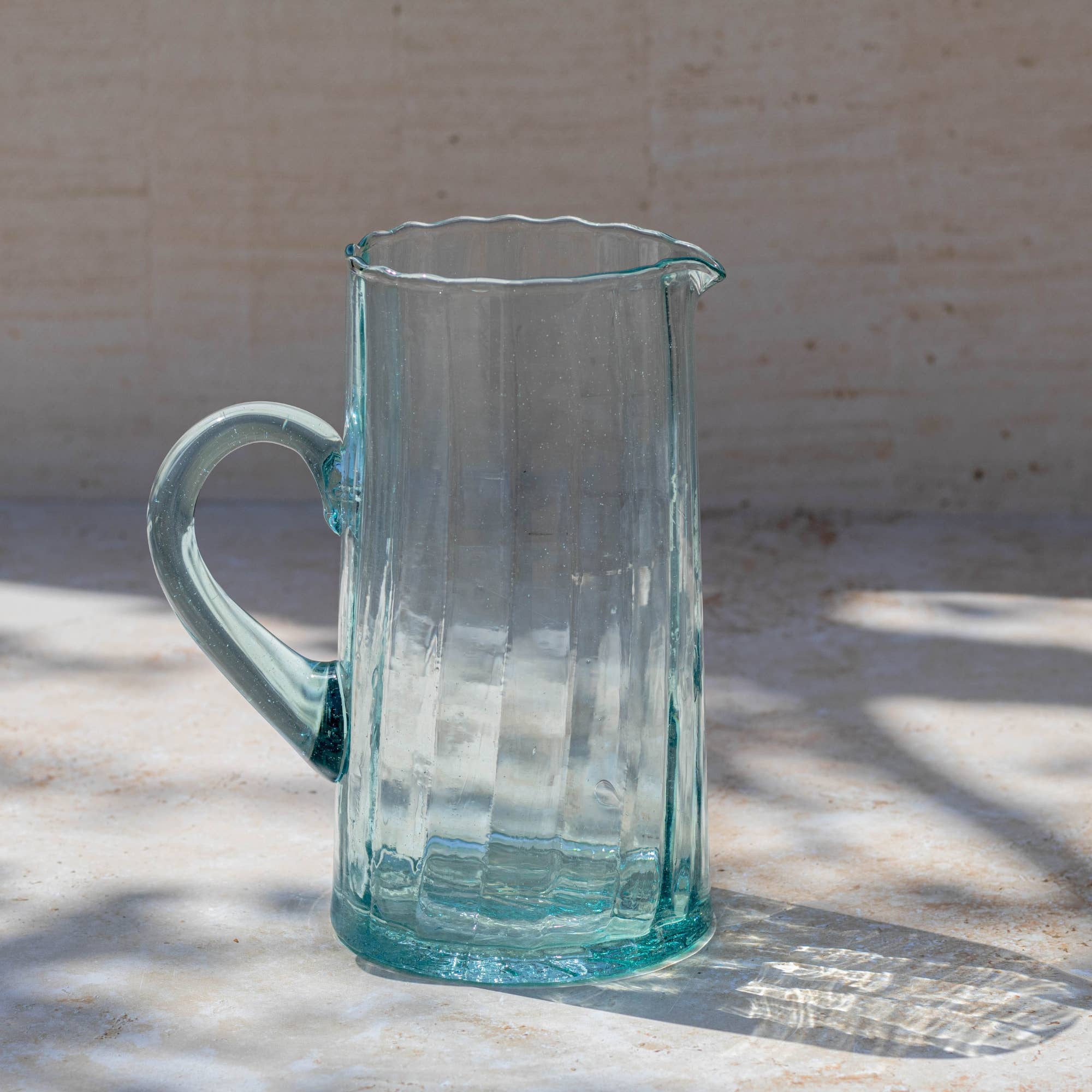Handmade Moroccan Beldi Water Jug - Clear