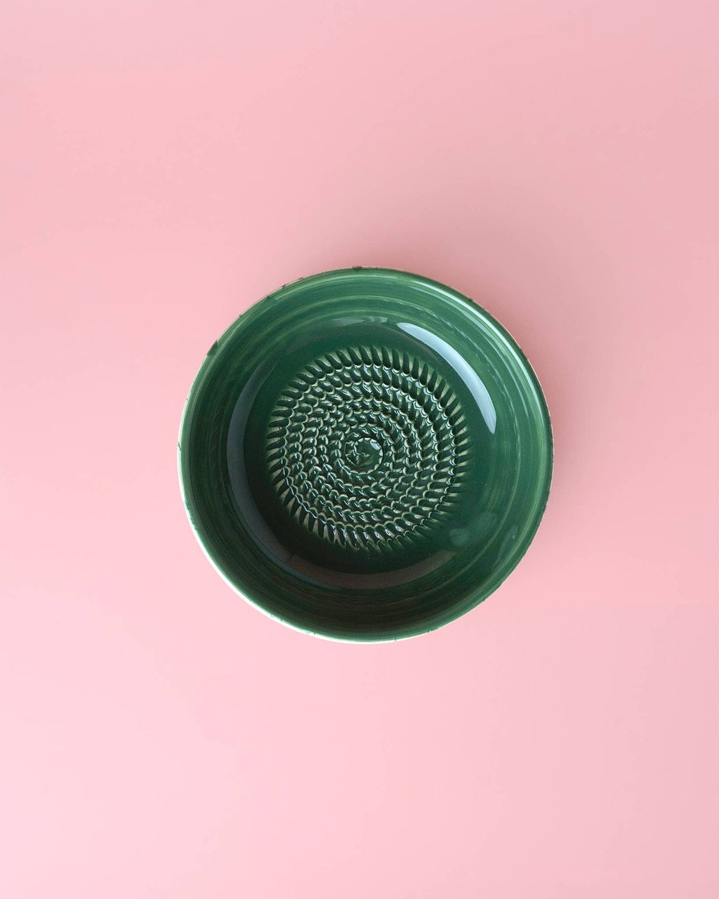 Garlic Grater Plate - Medium Ceramic Green - Jade