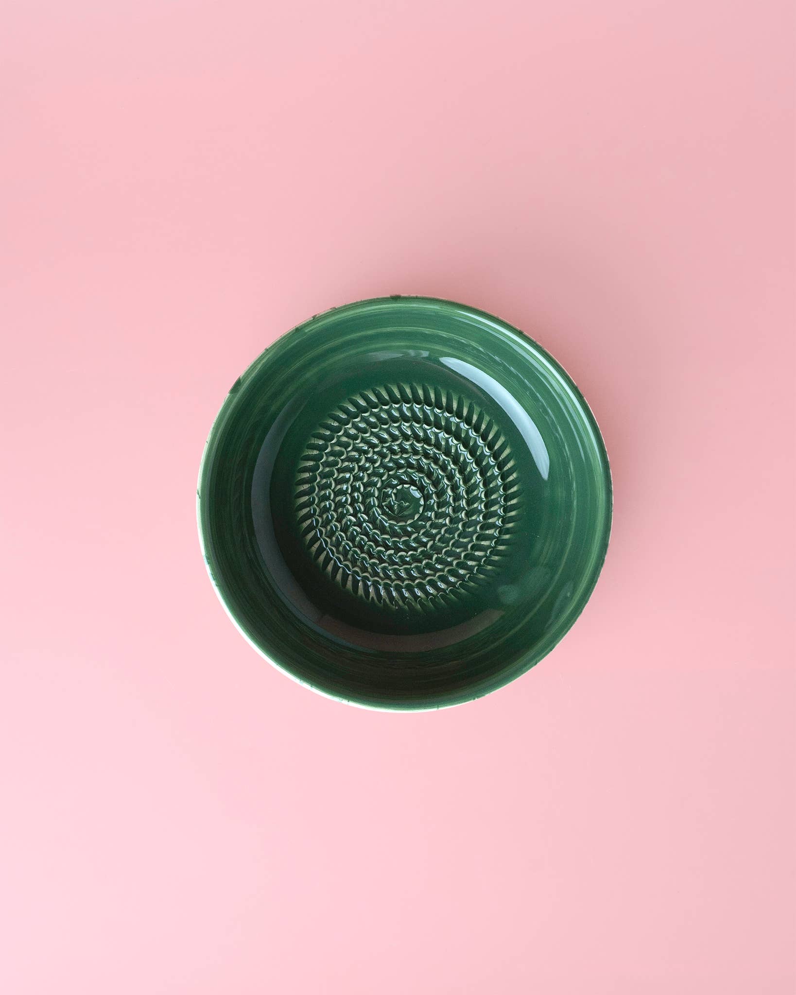 Garlic Grater Plate - Medium Ceramic Green - Jade