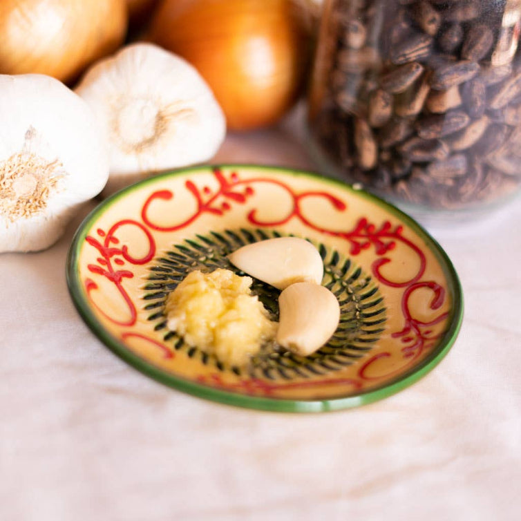 Ceramic Grater Plate - Small Green Alhambra