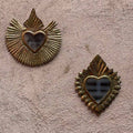 Mirror King Heart, Bronze, Gold, mirror