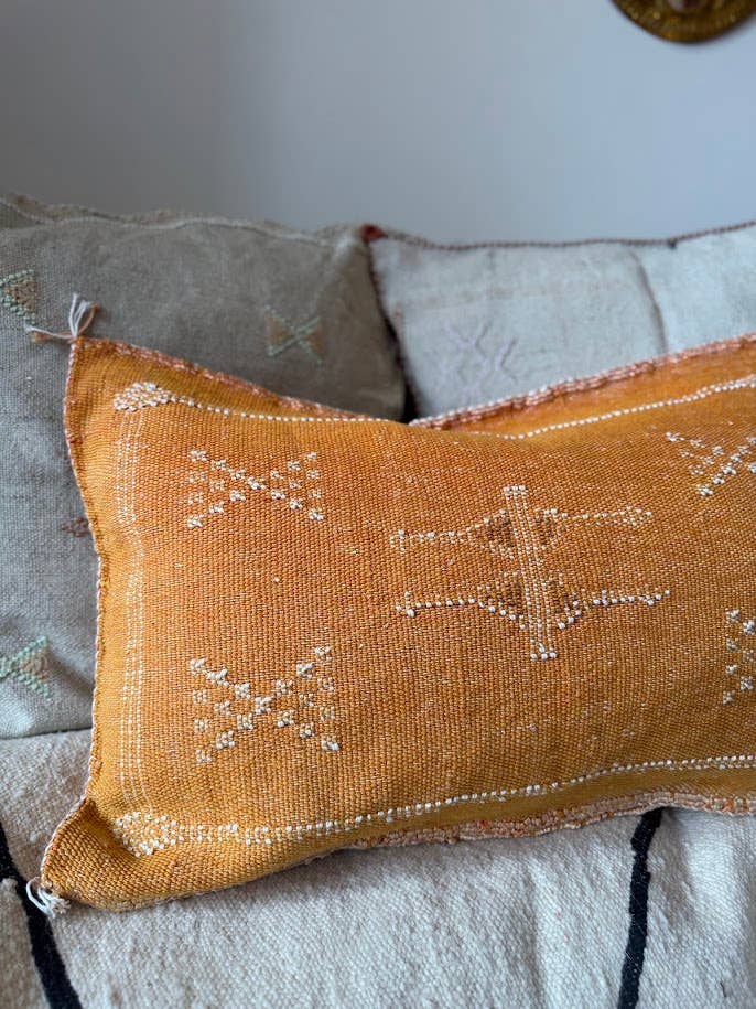 Cactus Silk (Kaktusfiber) Kuddfodral - Orange 54 x 36 cm