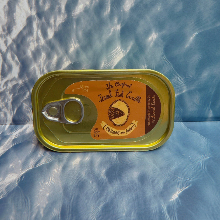 Tinned Fish Candle - Oakmoss & Amber Soy Wax