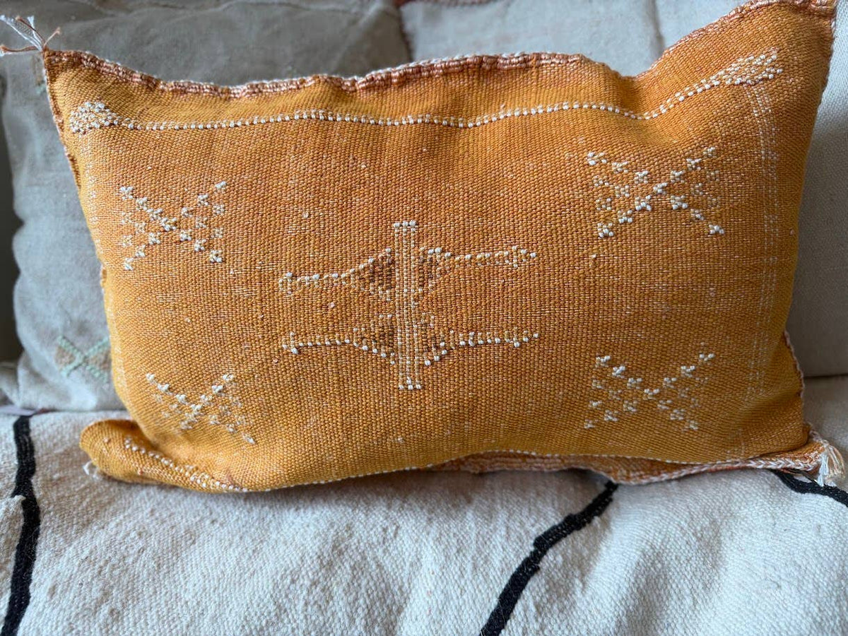 Cactus Silk (Kaktusfiber) Kuddfodral - Orange 54 x 36 cm