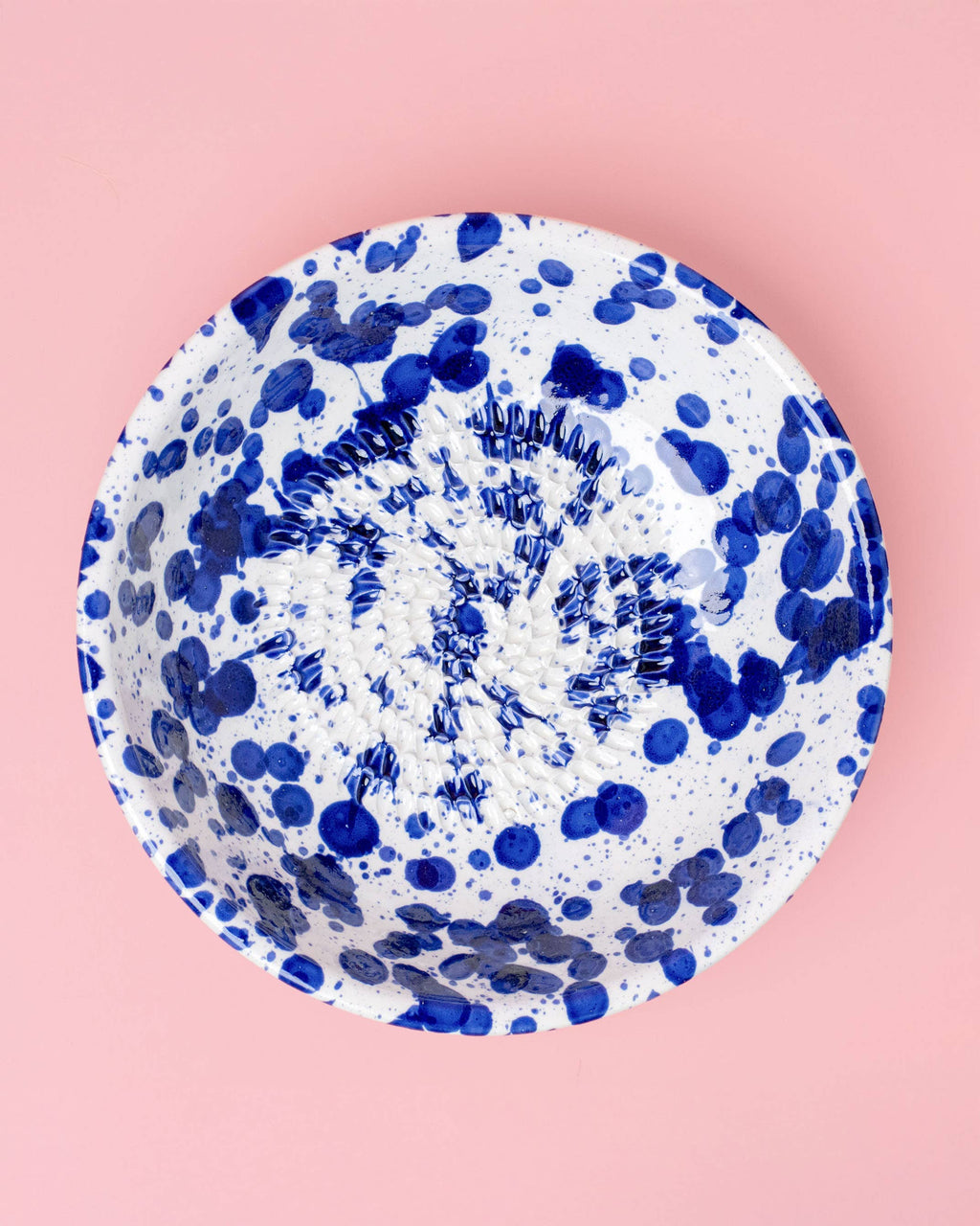 Ceramic Garlic Grater Plate - Medium Persian Blue