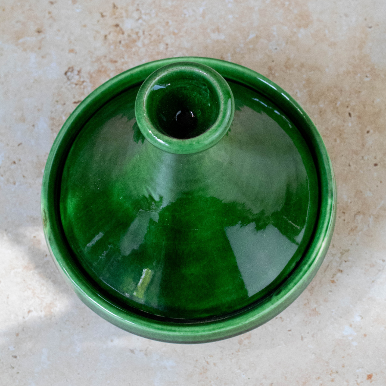 Tazekka Green Moroccan Ceramic Mini Serving Tagine