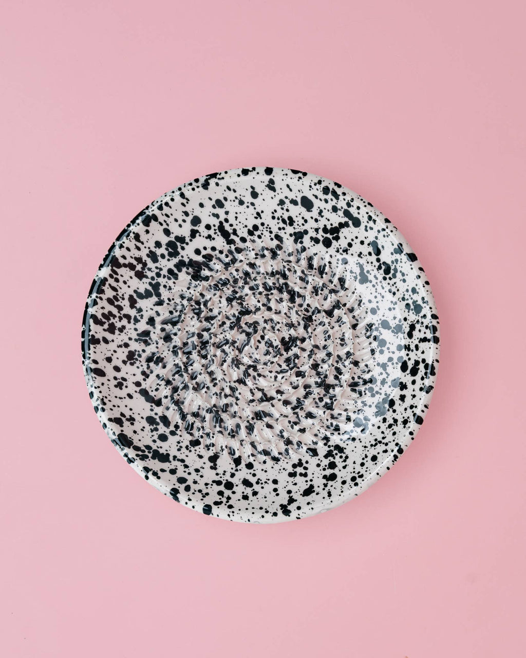 Ceramic Garlic Grater Plate - Small Black & White - Galaxy
