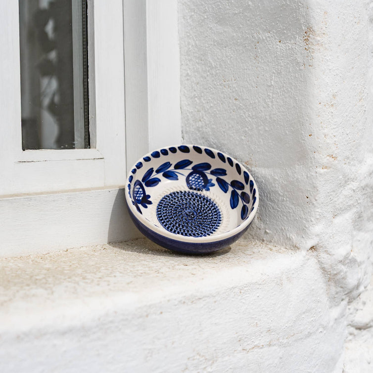 Ceramic Garlic Grater Plate - Medium Mediterranean - Nerja (Leverans V.45)