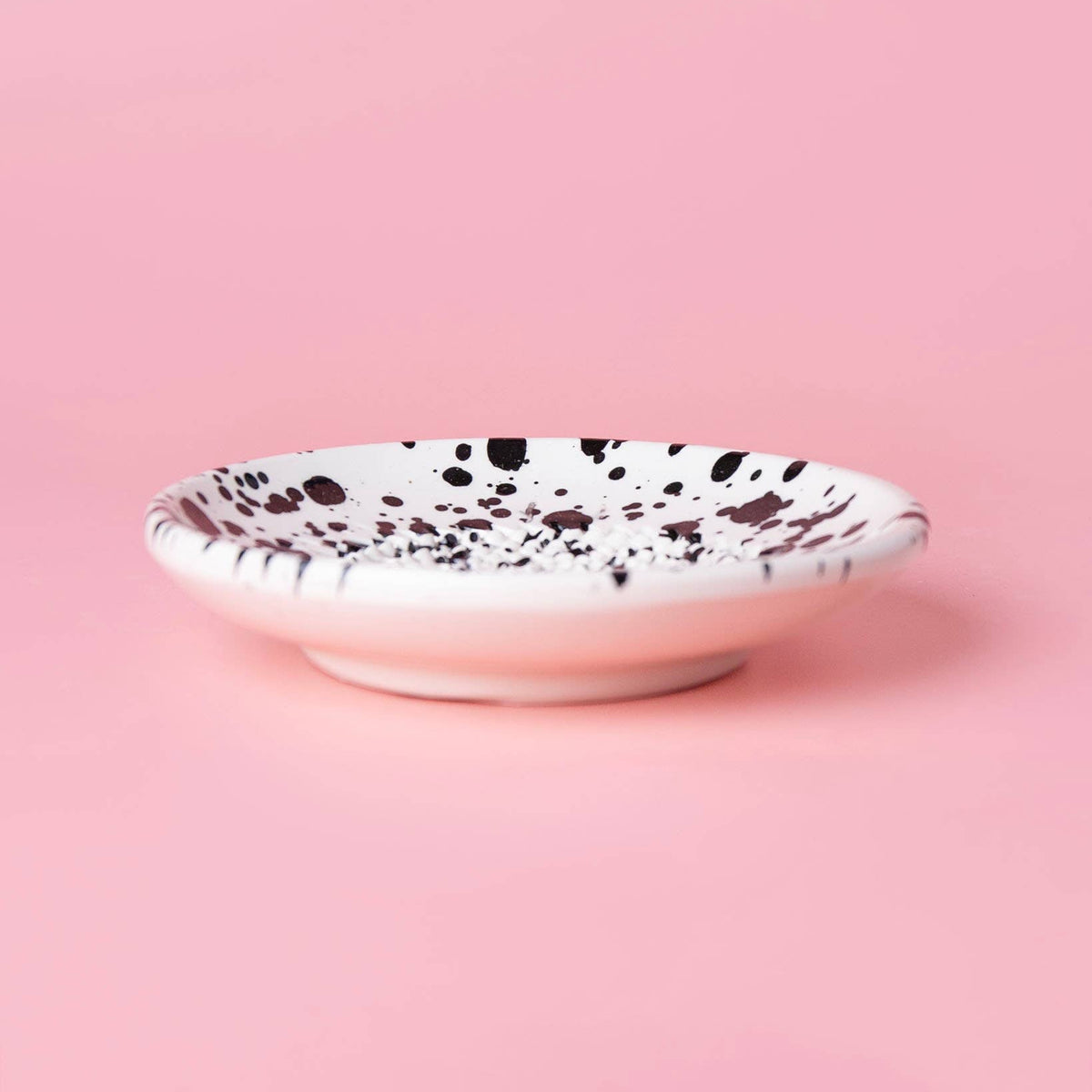 Ceramic Garlic Grater Plate - Small Black & White - Galaxy: WITHOUT PACKAGING