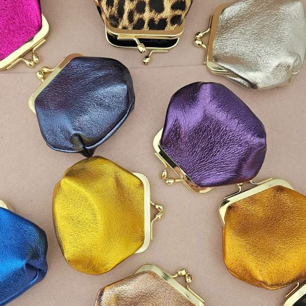 Retro leather mini purse