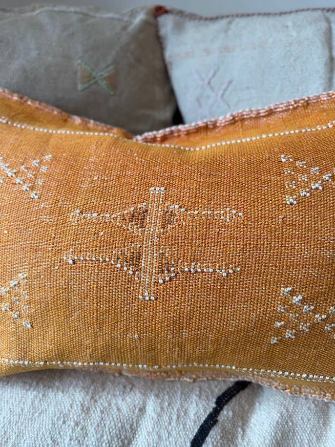 Cactus Silk (Kaktusfiber) Kuddfodral - Orange 54 x 36 cm