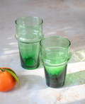 Moroccan Beldi Glassware - Green