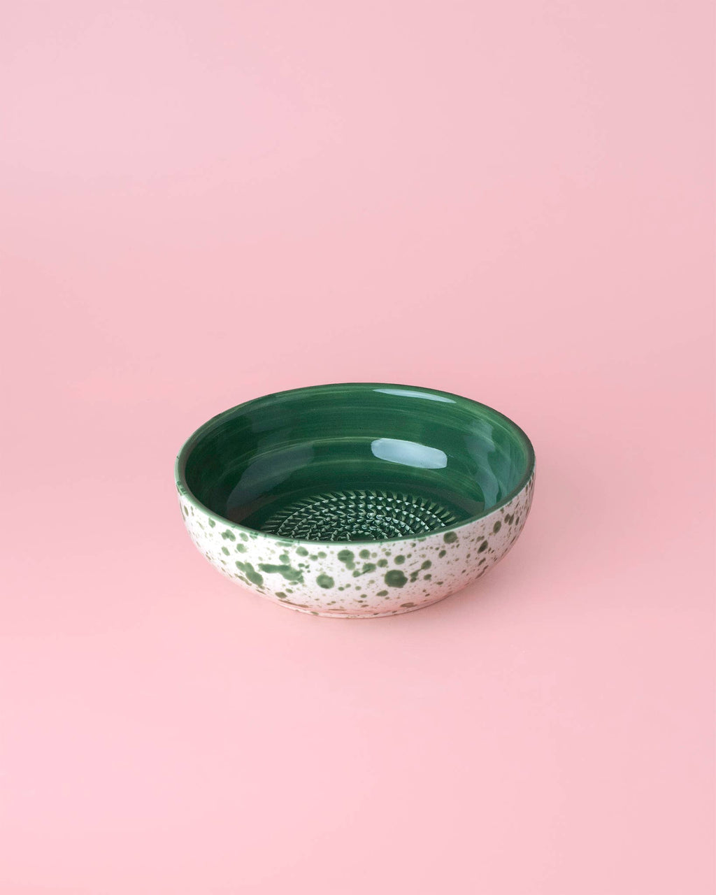 Garlic Grater Plate - Medium Ceramic Green - Jade