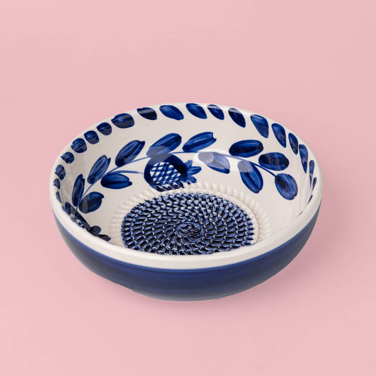 Ceramic Garlic Grater Plate - Medium Mediterranean - Nerja (Leverans V.45)