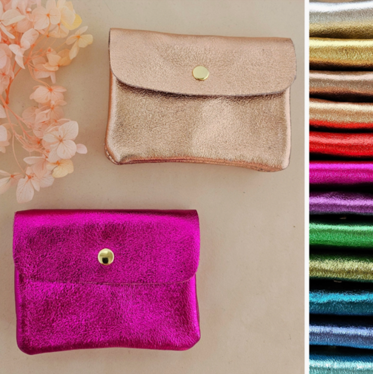 Tuscan Leather Metallic Small Purse – Made In Italy