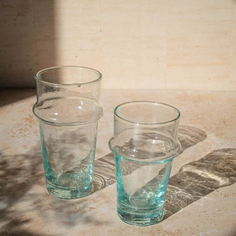 11.5 cm Moroccan Beldi glasses, clear 6-pack