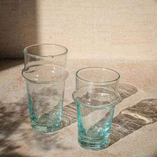 11.5 cm Moroccan Beldi glasses, clear 6-pack