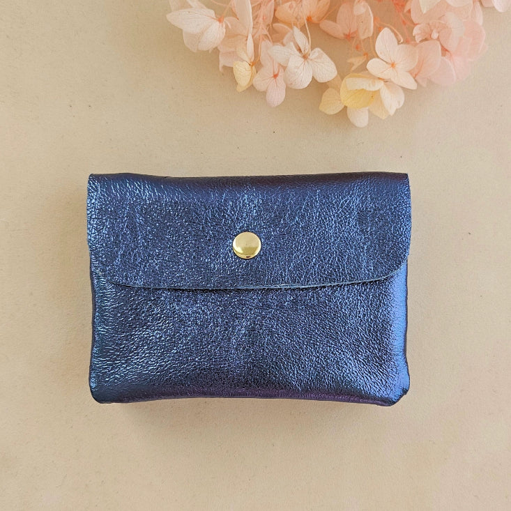 Tuscan Leather Metallic Small Purse – Made In Italy