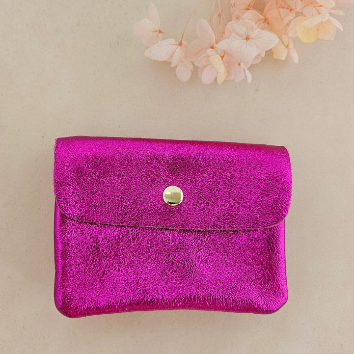 Tuscan Leather Metallic Small Purse – Made In Italy