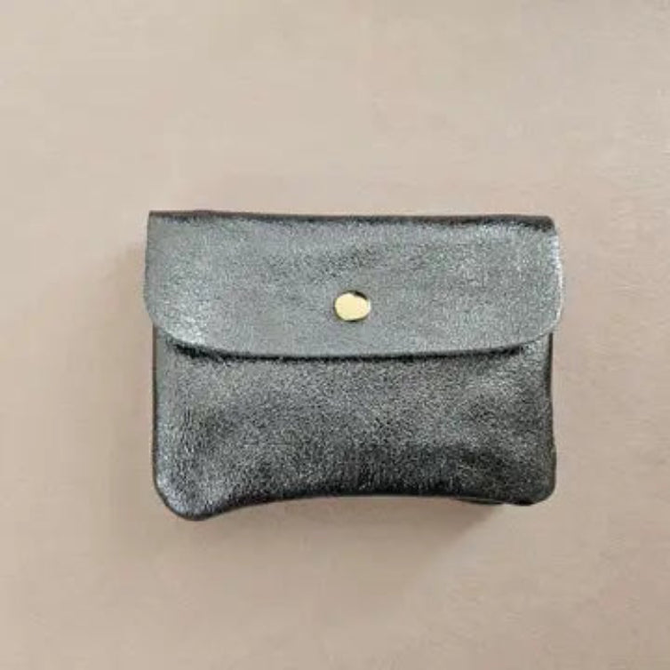 Tuscan Leather Metallic Small Purse – Made In Italy