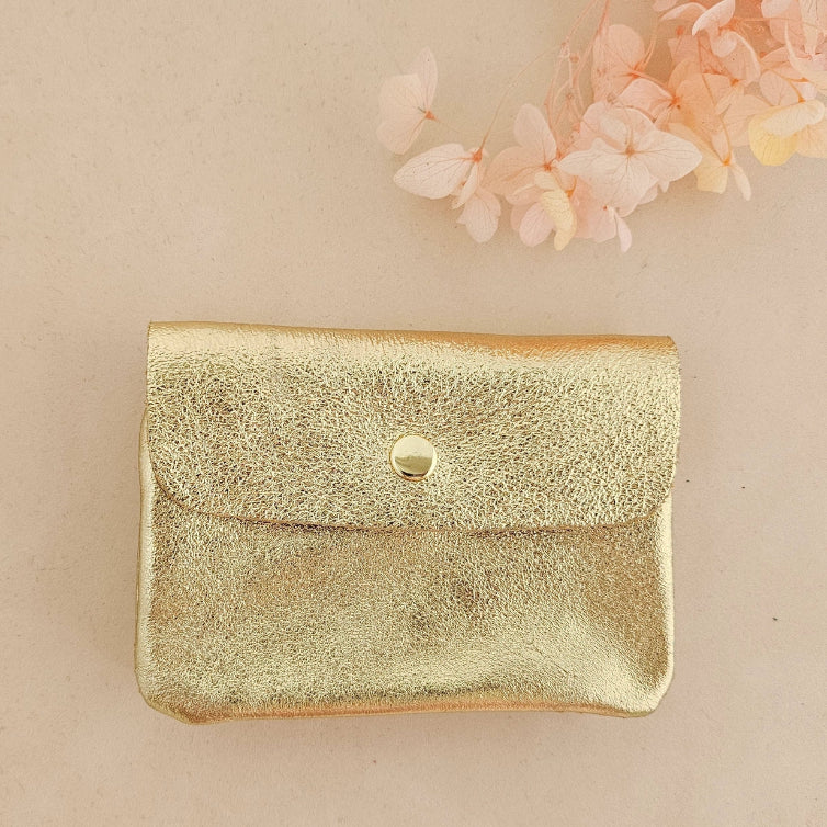 Tuscan Leather Metallic Small Purse – Made In Italy
