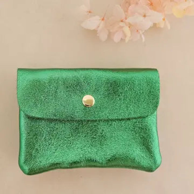 Tuscan Leather Metallic Small Purse – Made In Italy