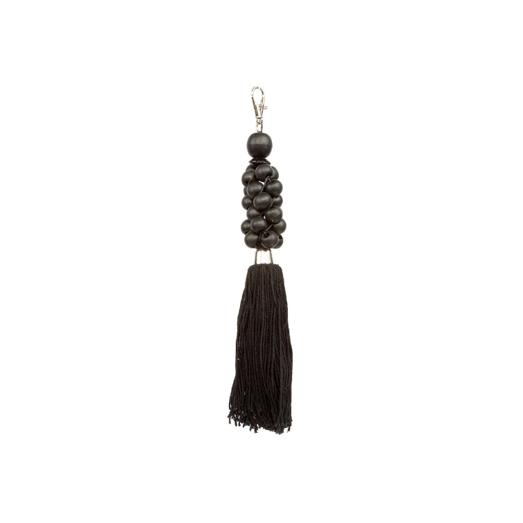 The Wooden Beads Keychain - Black