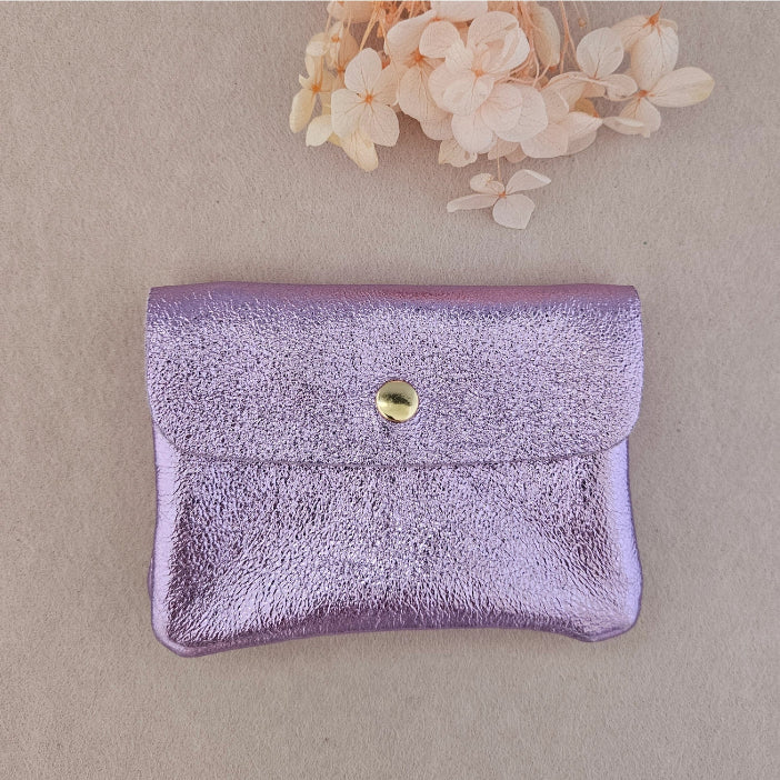 Tuscan Leather Metallic Small Purse – Made In Italy