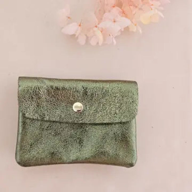 Tuscan Leather Metallic Small Purse – Made In Italy