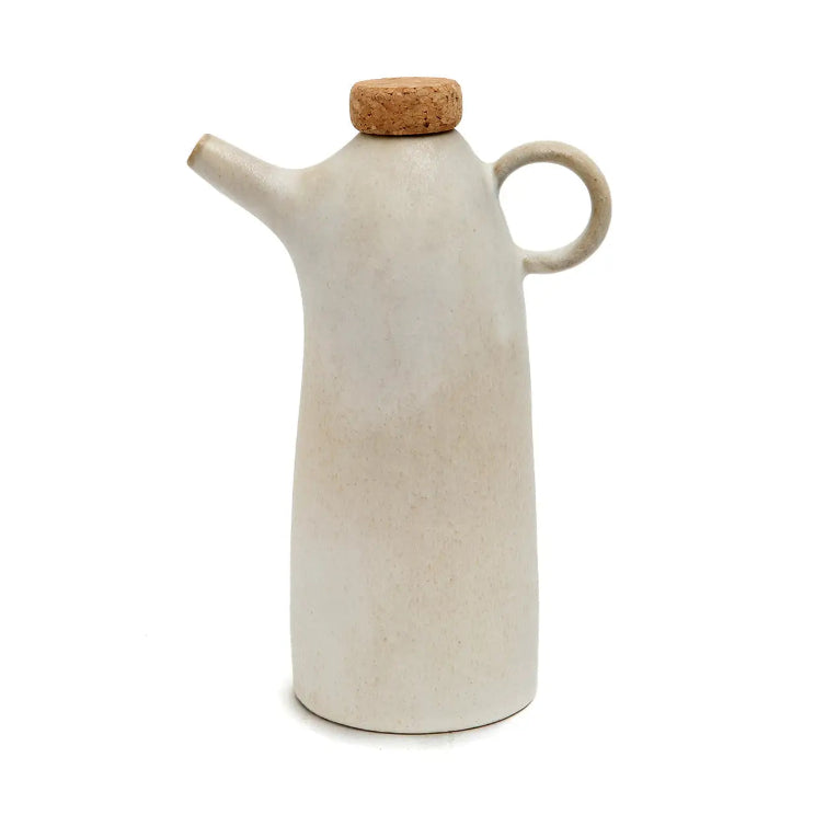 The Portuguese Olive Oil Bottle with cork top - off-white