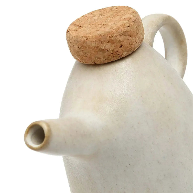 The Portuguese Olive Oil Bottle with cork top - off-white
