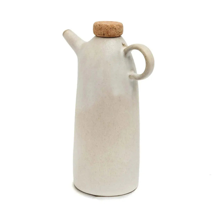 The Portuguese Olive Oil Bottle with cork top - off-white