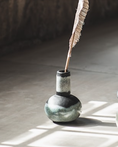 Jakobsdals "Ombre" vase - black and grey