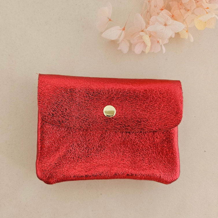 Tuscan Leather Metallic Small Purse – Made In Italy
