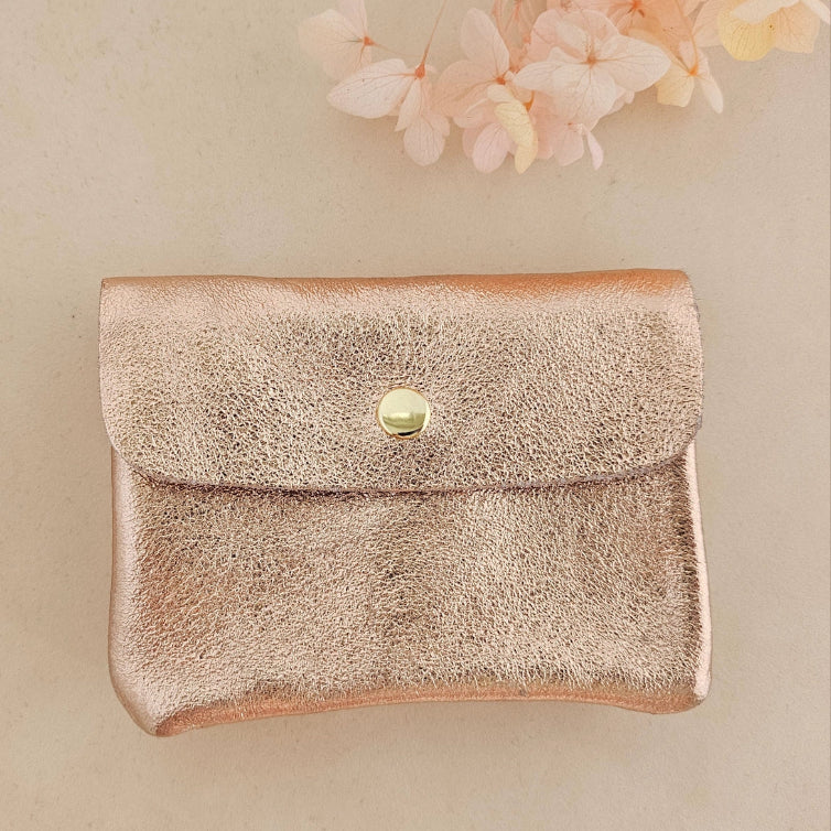 Tuscan Leather Metallic Small Purse – Made In Italy