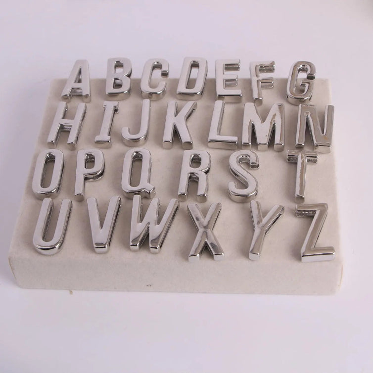 Silver Slide on Scarf Initials