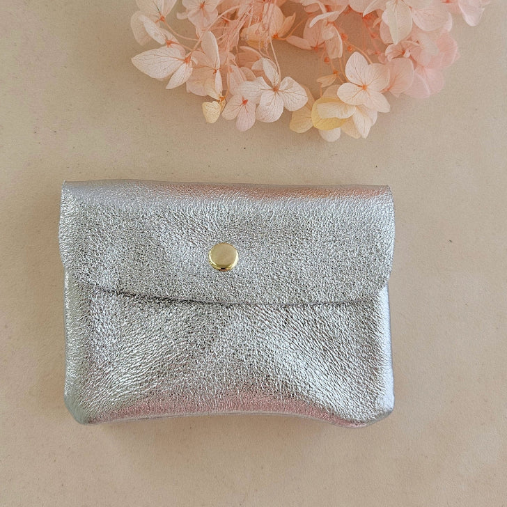 Tuscan Leather Metallic Small Purse – Made In Italy