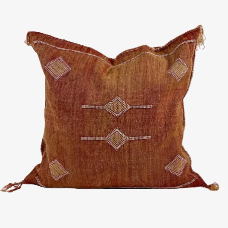 Moroccan Cactus Silk kuddfodral 50 x 50 cm (Washed orange)