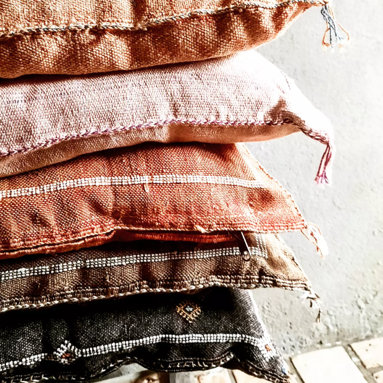 Moroccan Cactus Silk kuddfodral 50 x 50 cm (Washed orange)