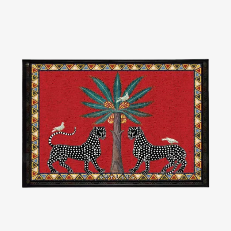 Tray Red Mosaico Medium (30.5 x 22.5 cm)