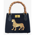 Ortigia Sicilia Velvet Bamboo Bag Black