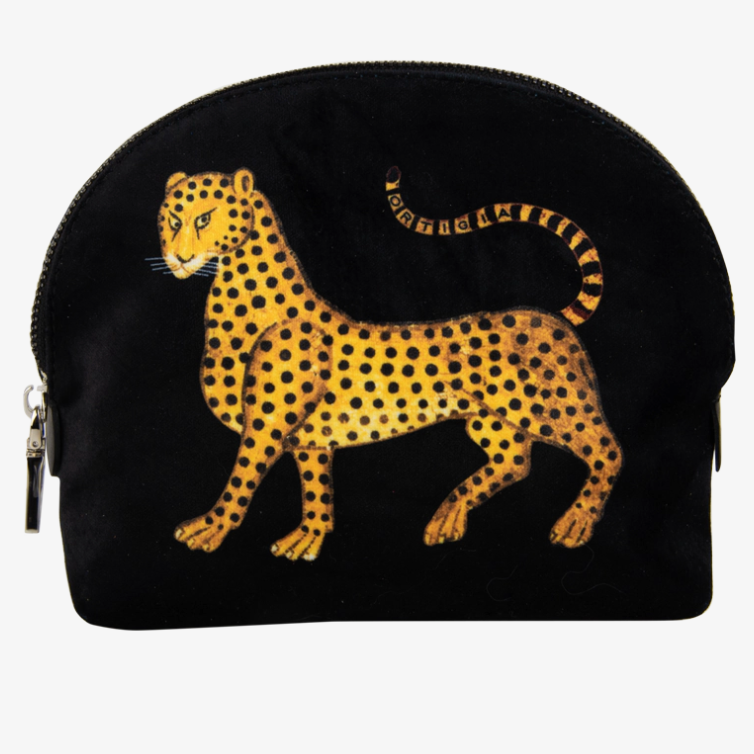 Ortigia Sicilia Italian velvet pochette "borsettina", black