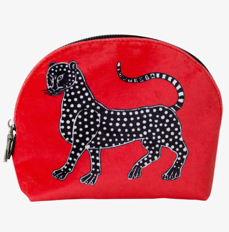 Ortigia Sicilia Italian velvet pochette "borsettina", red