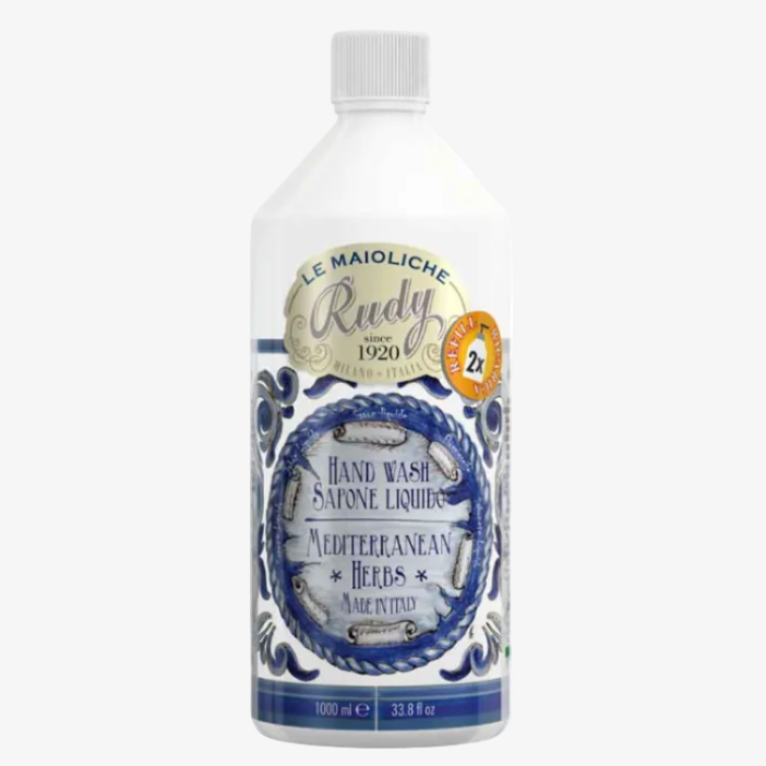 Ruby Perfumi - Liquid hand soap Refill 1000 ml - Mediterranean herbs range