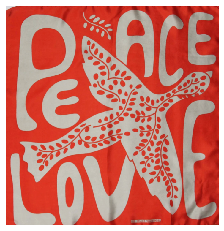 Les Belles Vagabondes - Peace and Love Silk Scarf
