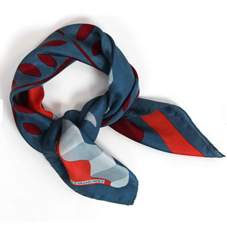 Les Belles Vagabondes - Blue Blue Silk Scarf